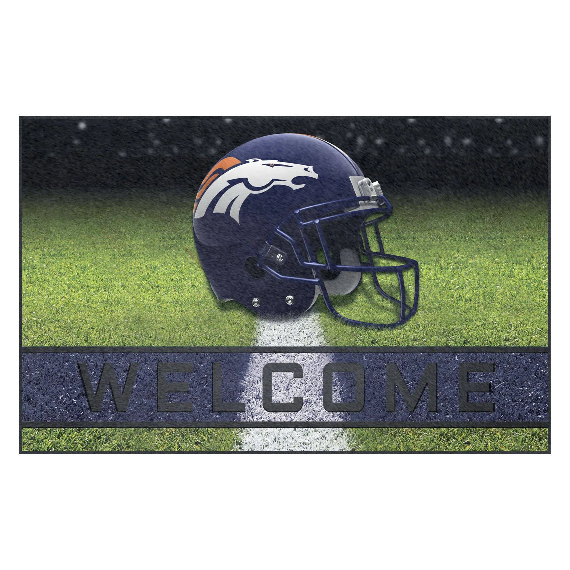 FANMATS NFL - Denver Broncos 18 in. x 30 in. Rubber Door Mat 19942