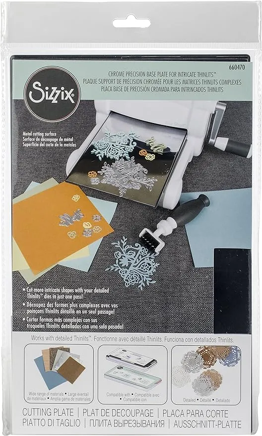 Sizzix Chrome Precision Base Plate for Intricate Thinlits, Multicolor
