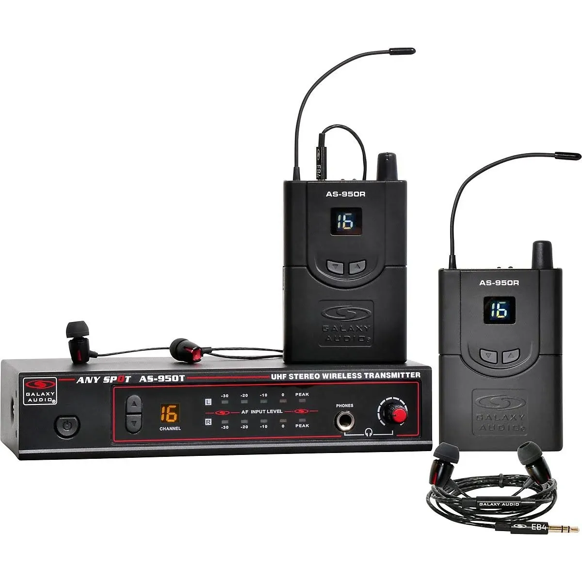 Galaxy Audio AS-950-2 Twin Pack Wireless in-Ear Monitor System Band P2