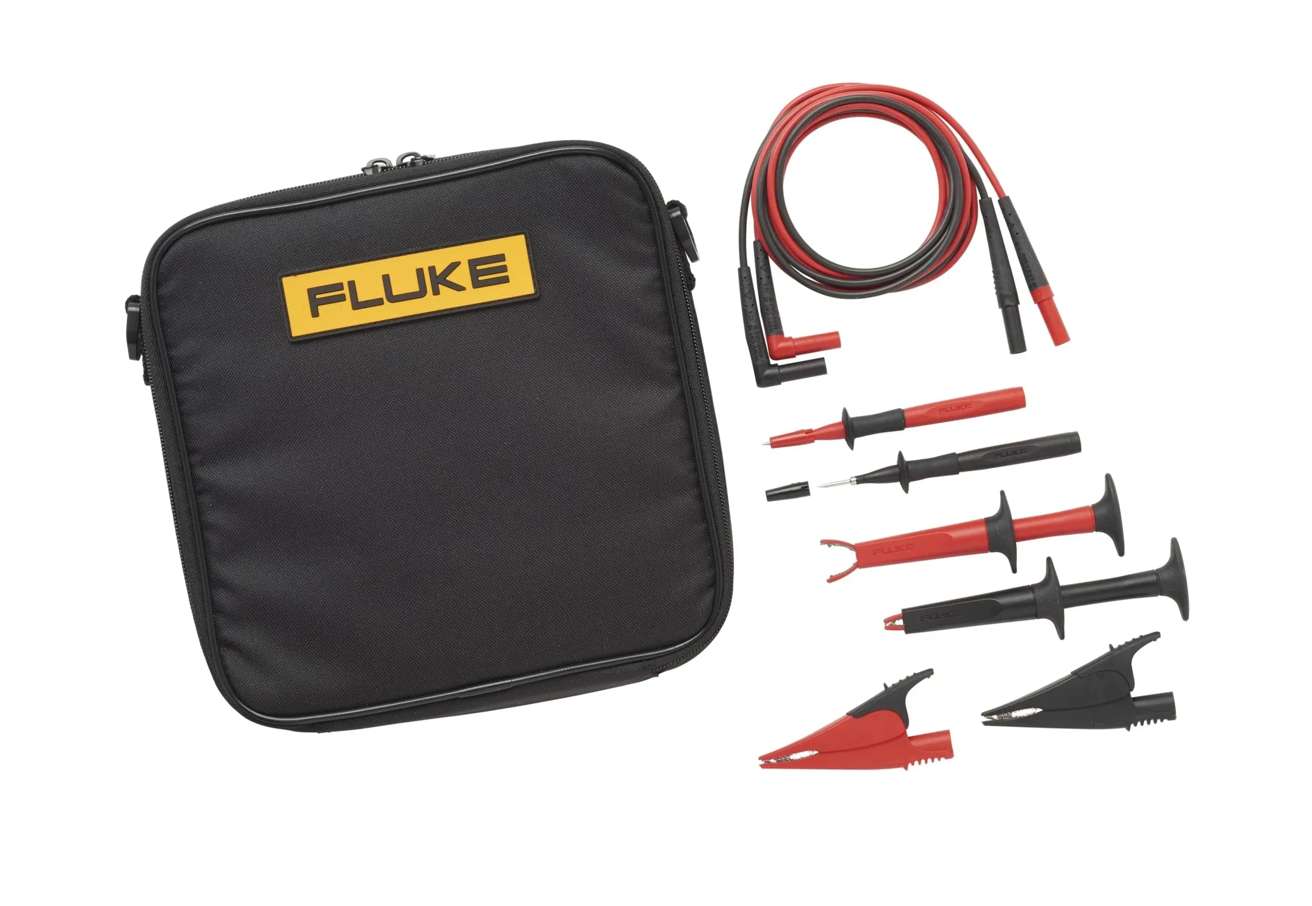 Fluke TLK-220 SureGrip Industrial Test Lead Kit with Zippered Vinyl Carry Case