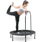 Marcy 40-Inch Trampoline Cardio Trainer, with Handrail, Black, Size: 40 inch