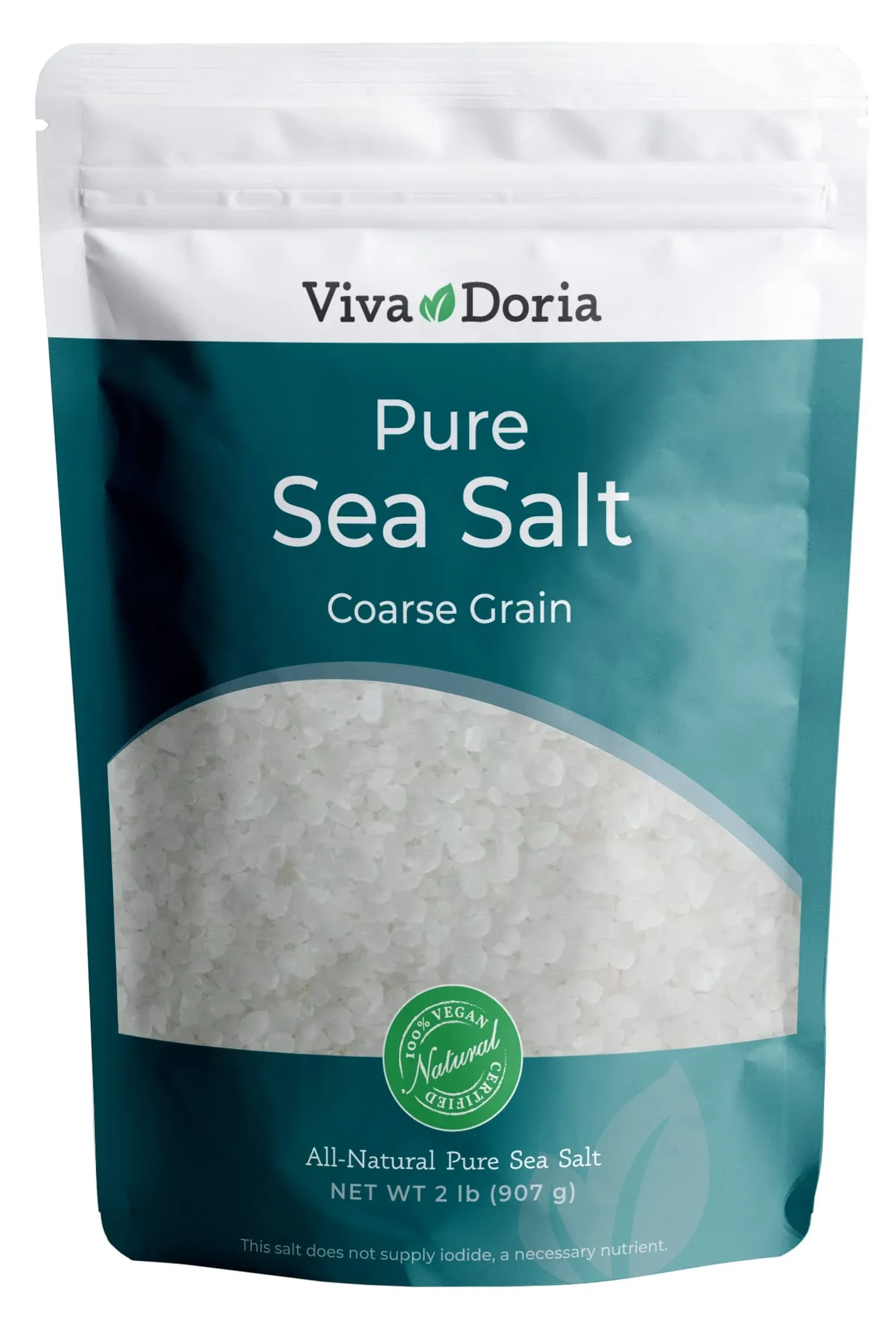 Viva Doria Pure Sea Salt Coarse Grain 2 lb Ideal for Salt Grinders