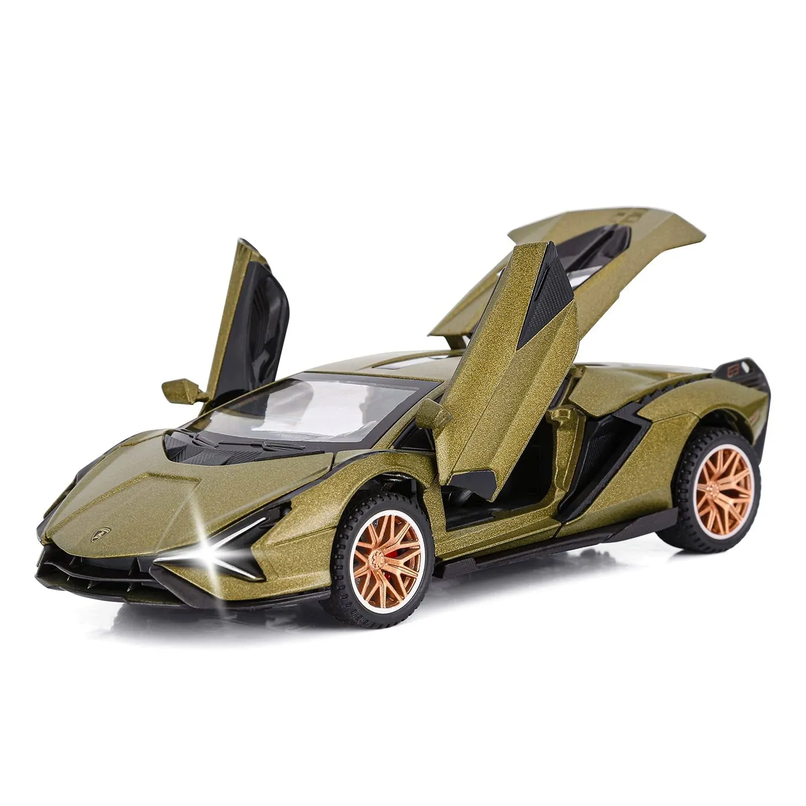 Toy Cars Lambo Sian FKP3 Metal Model Light and Sound Pull Back for Boys Age 3+