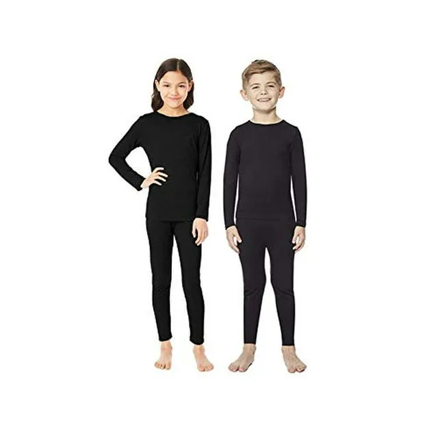 32 Degrees Heat Kids Long Sleeve Crew Neck & Legging Set Black - S