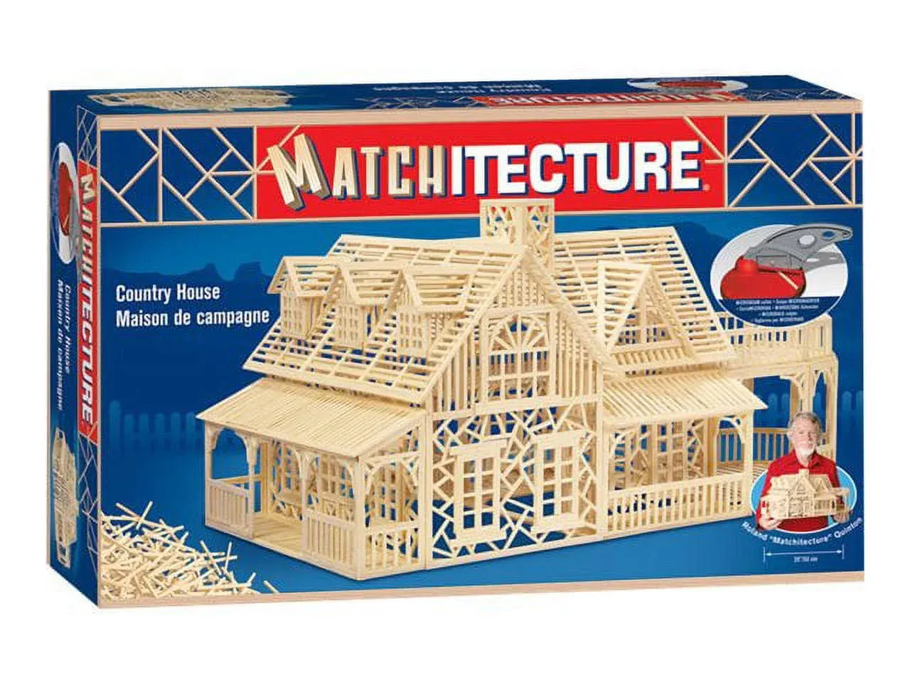 Matchitecture Country House Matchstick Model Construction Craft Kit