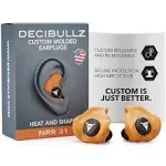 DECIBULLZ Custom Molded EARPLUGS-ORANGE