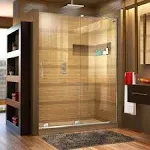 DreamLine Mirage-X 56-60 in. W x 72 in. H Frameless Sliding Shower Door in Chrome; Right Wall Installation, SHDR-1960723R-01