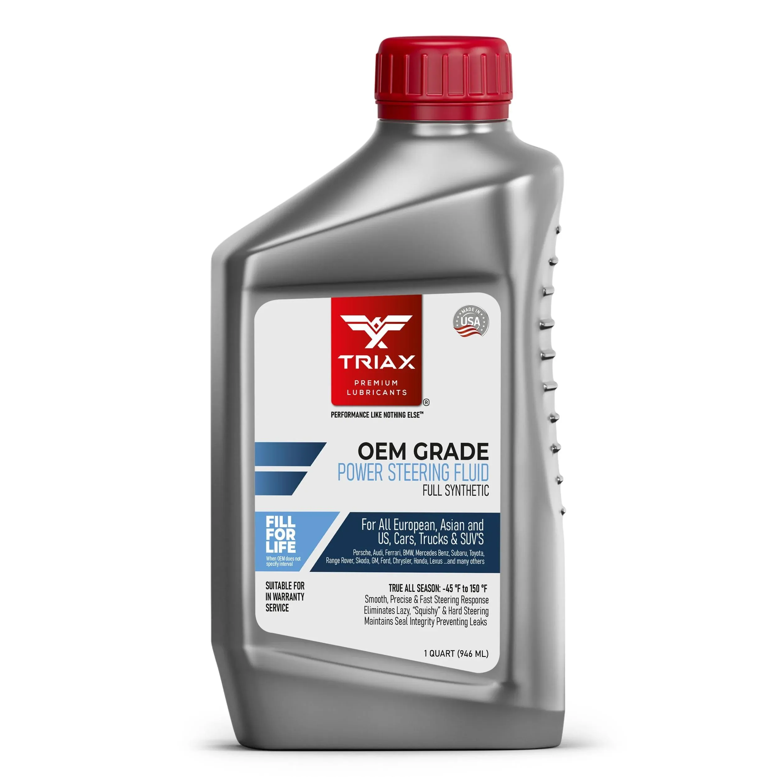 Triax OEM Grade PSF Power Steering Fluid, Synthetic, Universal, Arctic Grade -50 ...