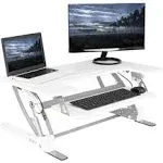 Vivo 36" Wide Adjustable Height Stand Up Desk Converter, Black