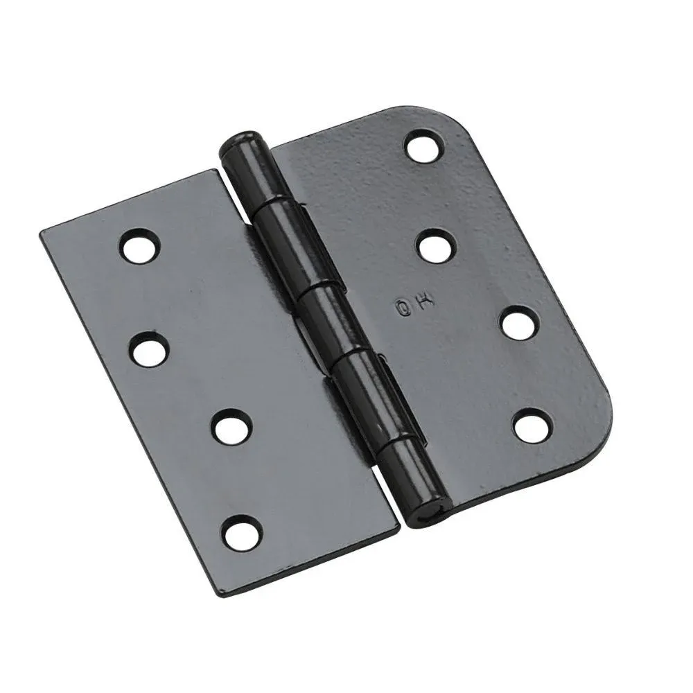 Richelieu Hardware 81822FBB Reversible Full Mortise Combination Butt Hinge, 4 in (102 mm), Black Finish, (3 Pack), 4, 3 Count