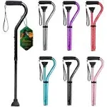 BeneCane Walking Cane for Men & Women Adjustable Cane with Offset Soft Cushioned Handle -Portable Lightweight Sturdy Mobility Walker Aid for Elderly