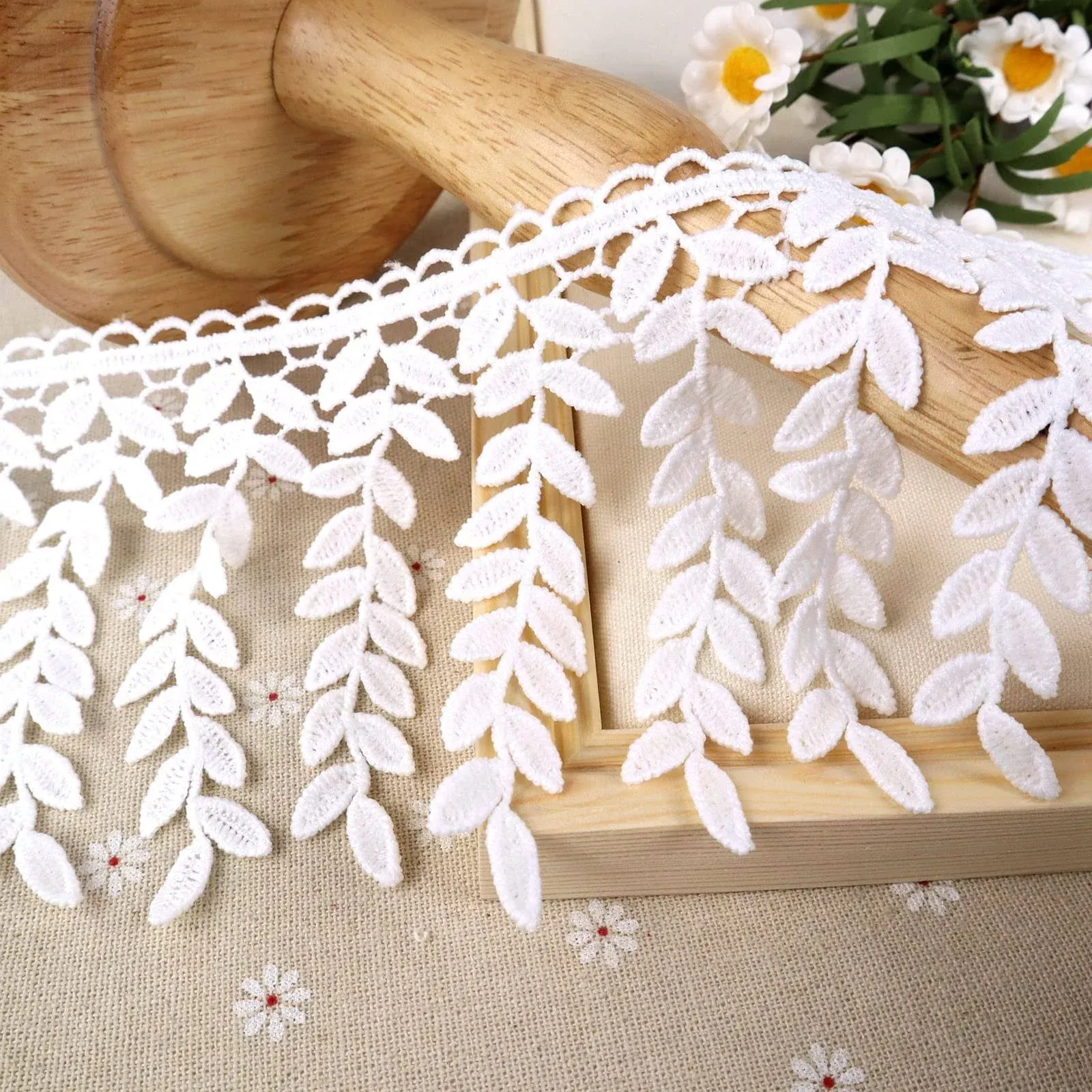 White Lace Trim with Tassel, Sewing Fringe Tassel Trim, Crafts Decorative Trim, 