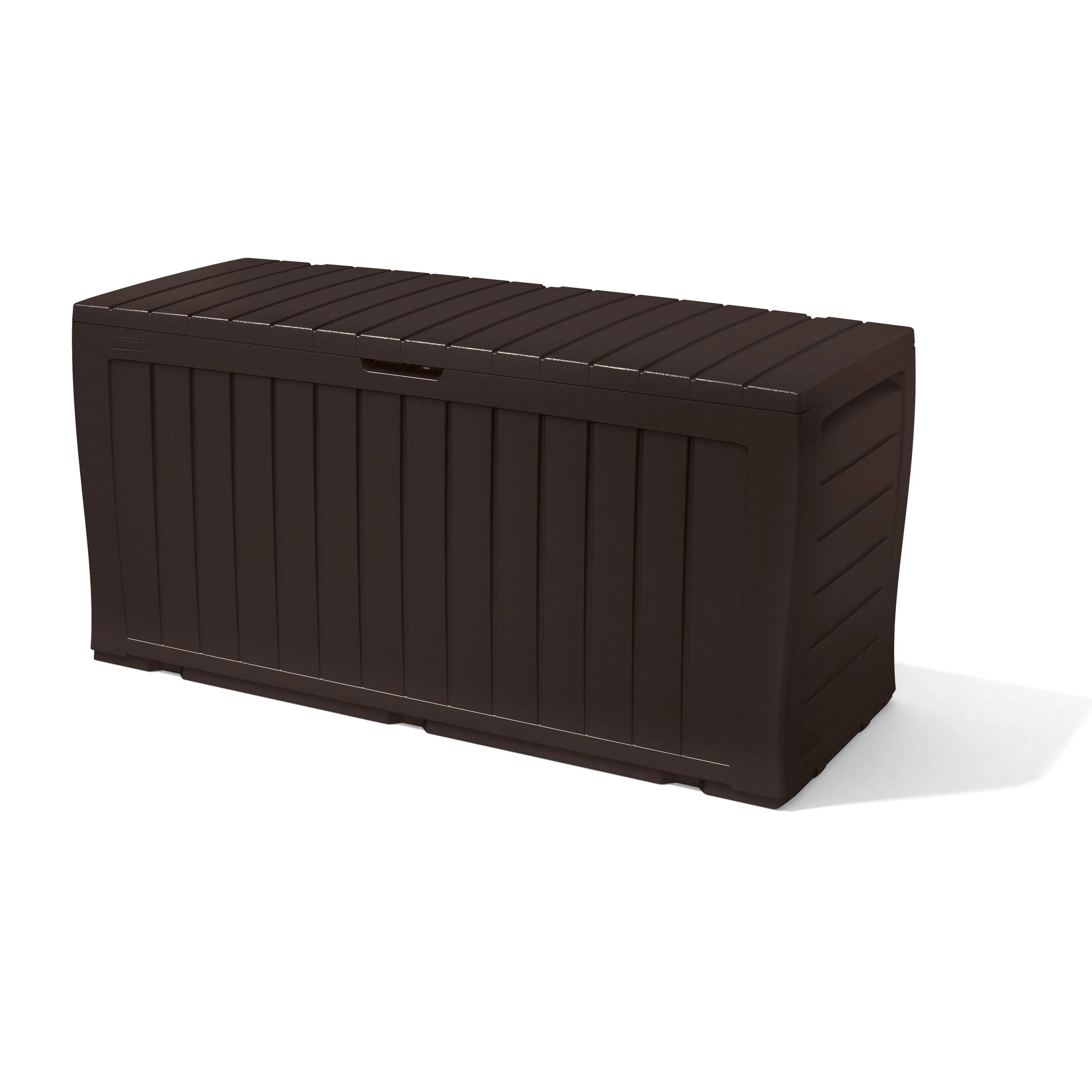 Keter Marvel Plus 71 Gallon Resin Deck Box-Organization and Storage for Patio Furniture Outdoor Cushions, Throw Pillows, Garden Tools and Pool Toys, Graphite