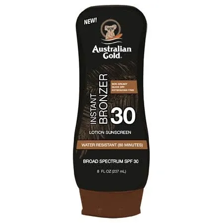 Australian Gold Broad Spectrum Spf 30 Instant Bronzer Lotion Sunscreen - 8 fl oz