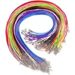 Waxed Cotton Necklace Cord - 100 Pcs - 18 Inches - Mix Color for Jewelry Making