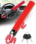 Universal Steering Wheel Lock - Twin Bars Design - High Quality Steel &amp; Aluminum