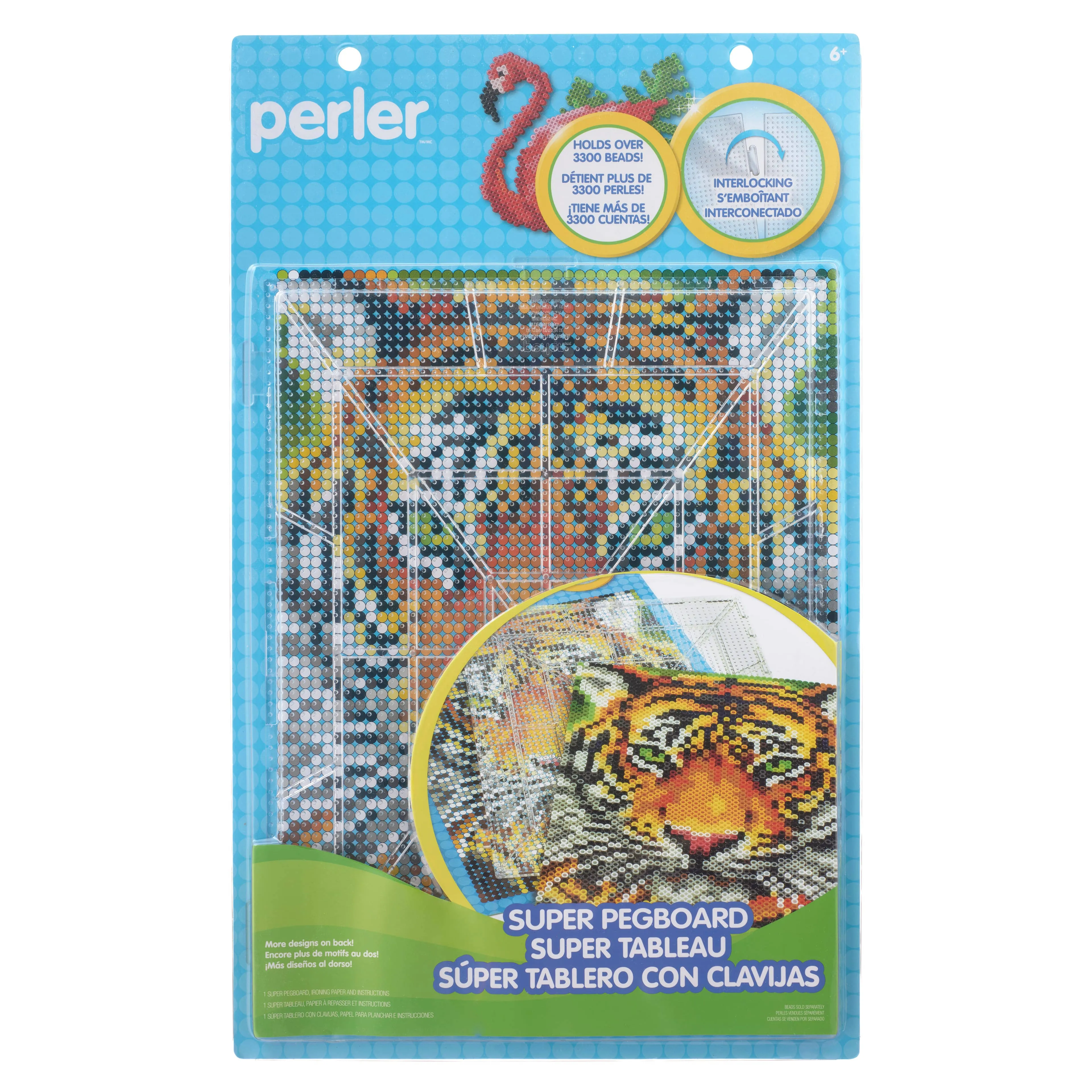 Perler Super Pegboard 1/Pkg-Rectangl<wbr/>e Clear 80-30105