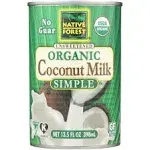 Native Forest Organic Coconut Milk, Simple - 13.5 fl oz can