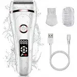 Electric Razor for Women,Rechargeable Wet and Dry Painless Lady Shaver Body Hair Remover for Face Legs Underarms and Bikini Trimmer Cordless Waterproof Hair Shaver with LED Display