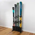 StoreYourBoard Ski Storage Rack, 4 Pair Freestanding Skis Floor Mount, Wide Skis