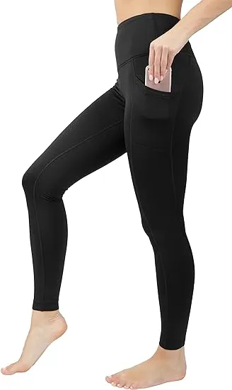 90 Degree By Reflex High Waist Fleece Lined Leggings with Side Pocket - Yoga Pants