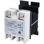 TWTADE SSR-40 DD 40A DC 3-32V to DC 5-60V SSR Solid State Relay + Heat Sink