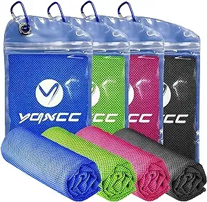 Yqxcc 4 Pack Cooling Towel Ice Towel for Neck Microfiber Cool Towel