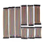 Toappner 360 Pieces Multicolored Breadboard Jumper Wire Dupont Wire Ribbon Cables Kit 30cm 20cm 10cm 40 Pin Male to Female, 40 Pin Male to Male, 40