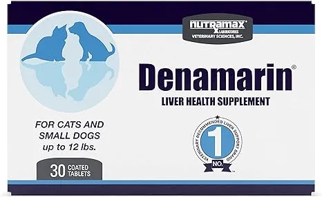 Nutramax Denamarin with S-Adenosylmethionine & Silybin Tablets Liver Supplement for Medium Dogs