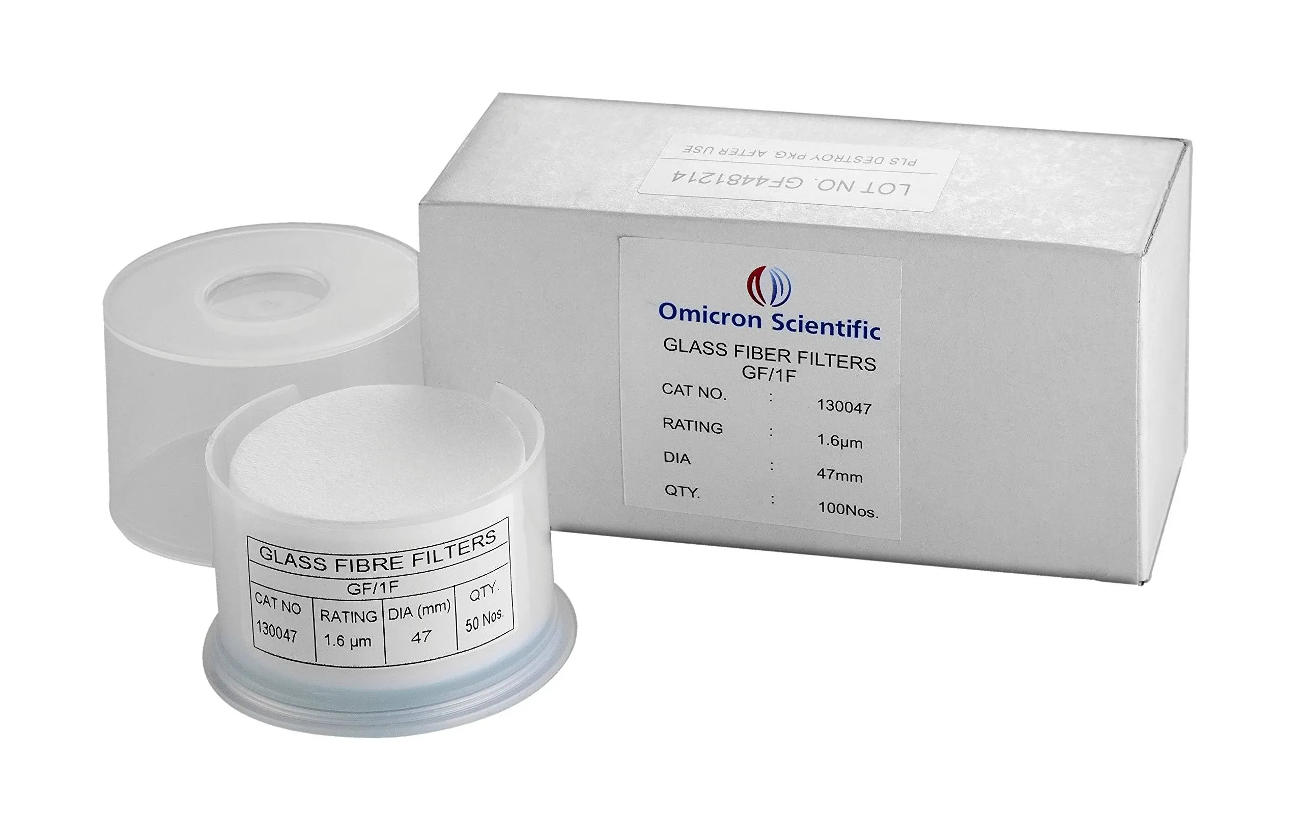 Omicron™️ 130047 Glass Fiber Filter 47mm, 1.6µm 100/pk (Closely Similar to GF/A)