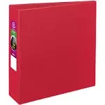 Avery Durable Non-View Binder with DuraHinge and Slant Rings, 3 Rings, 3" Capacity, 11 x 8.5, Red 27204