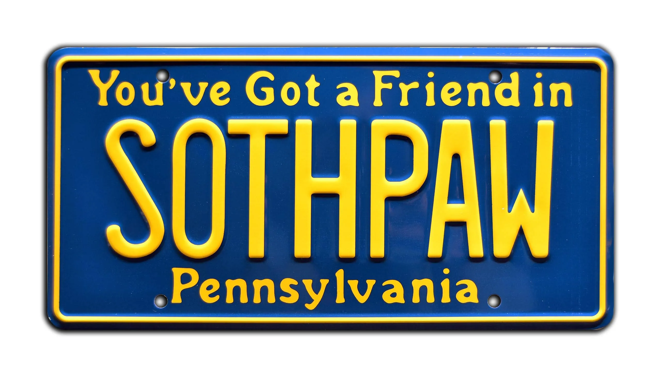 Rocky IV | Sylvester Stallone | SOTHPAW | STAMPED Replica Prop License Plate