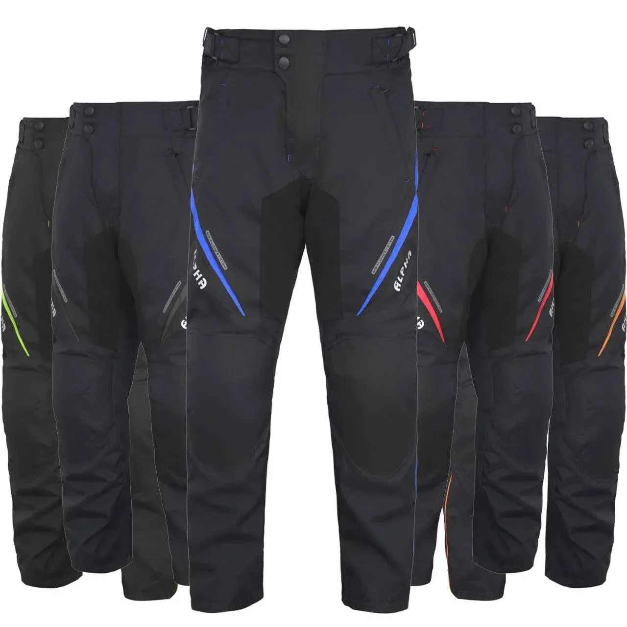 All Season Motorcycle Pants Men Motocross Offroad Overpants Touring Adventure Dual Enduro Waterproof CE Armor (BLUE, Waist 30"-32" Inseam 30")