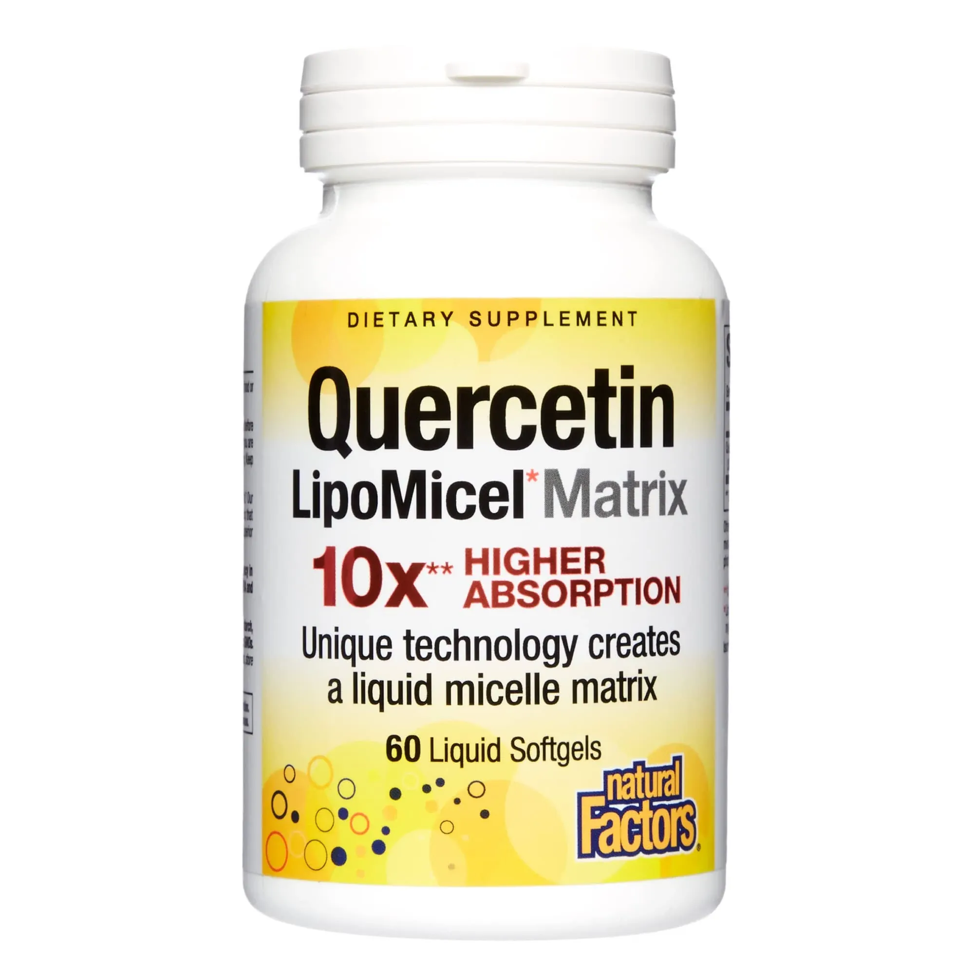 Natural Factors, Quercetin LipoMicel Matrix for Superior Absorption,Gel, 60 Count