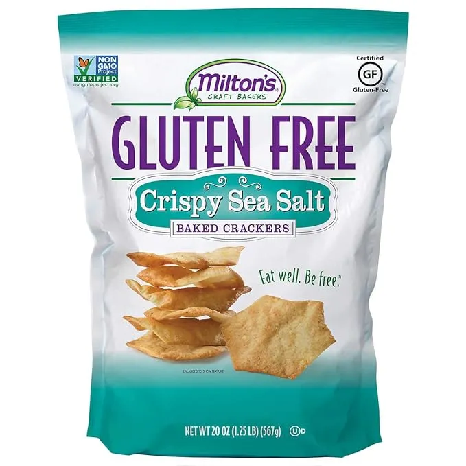 Milton's Gluten-Free Crispy Sea Salt Crackers (20 Ounce) (3 Pack)