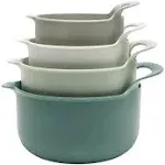 Cook with Color Non-Slip 4 Piece Nesting Plastic Mixing Bowls