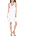 Women's Sleeveless A-line Fit And Flare Skater Dress In White