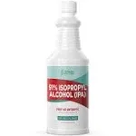 Isopropyl Alcohol (IPA) 91% Purity - USP/Medical Grade - First Aid Antiseptic, Topical Rubbing Alcohol, Made in The USA, 32 Ounce