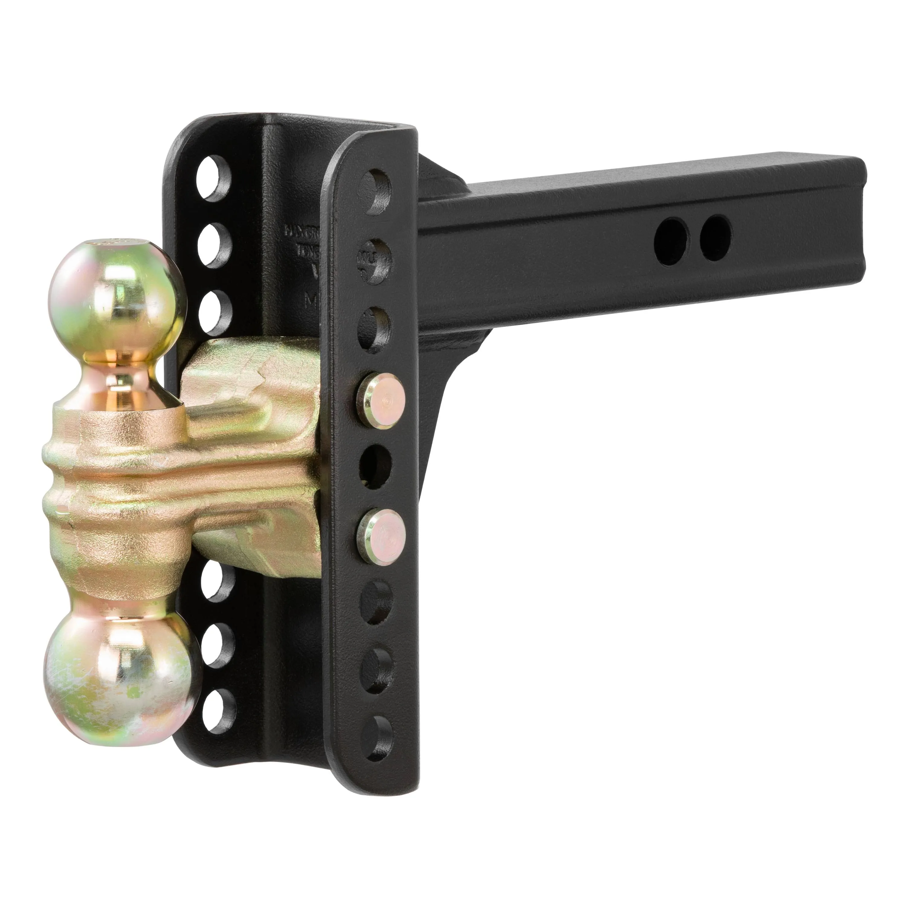 14,000 lbs. 6 in. Drop Adjustable Trailer Hitch Channel Mount with Dual Ball (2 in. Shank)