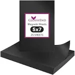 GlossyEnd Pack of 25 Durable Plain Flexible Easy to Cut Magnetic Sheet