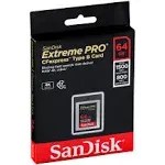 SanDisk 64gb Extreme Pro CFexpress Card Type B - SDCFE-064G-GN4NN