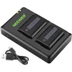 Neewer NP-FW50 Camera Battery Charger Set Compatible With Sony ZV-E10, A7, A7R ...