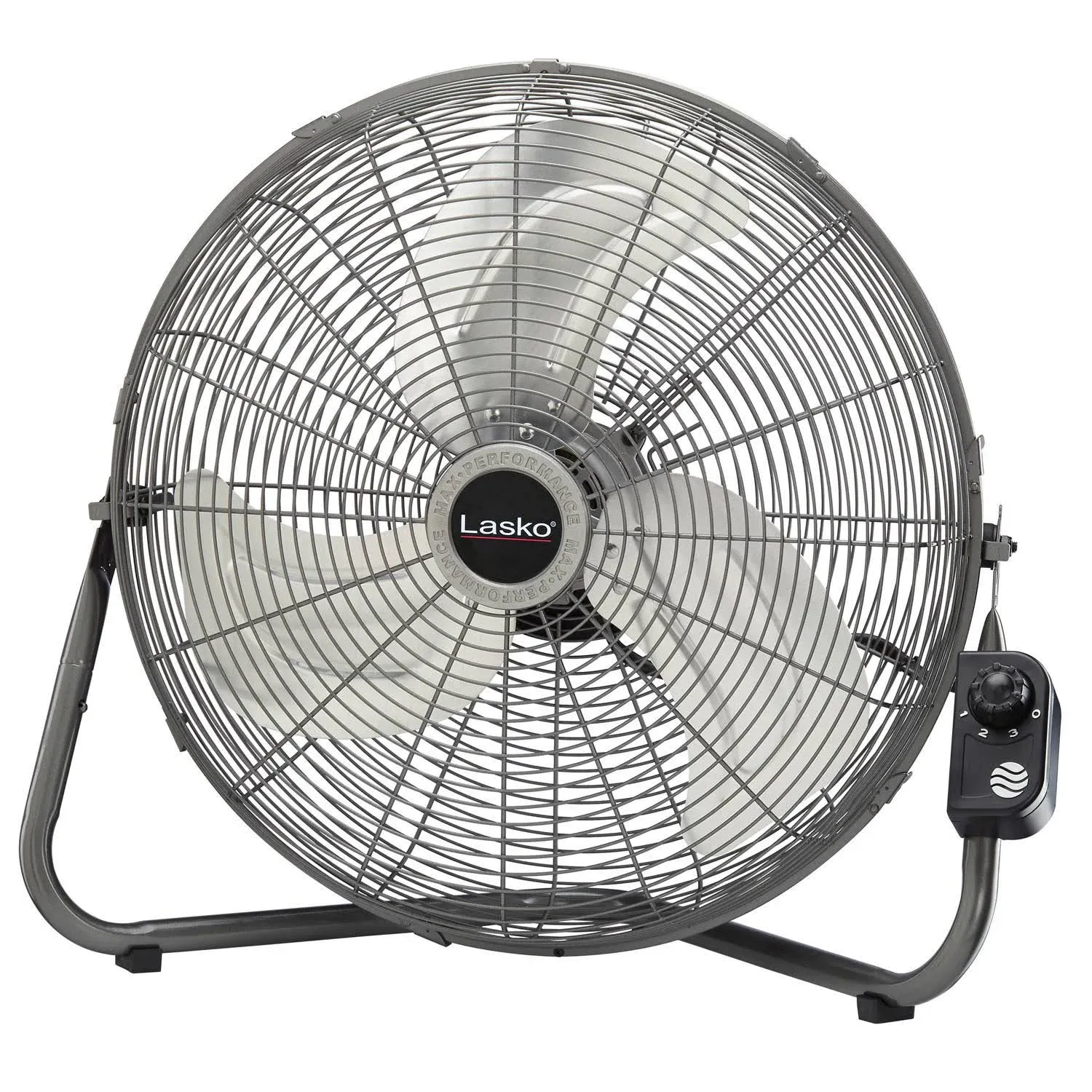 Lasko High Velocity Floor Fan with Wall mount Option, 3 Powerful Speeds, Pivoting Fan Head for Home, Garage, Attic, 20", Black, 2264QM