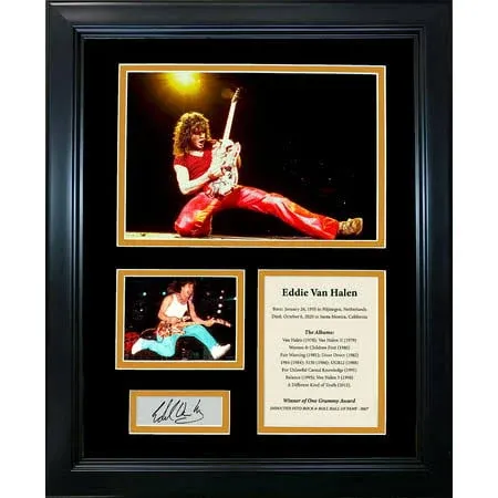 HOFSM.COM Hall of Fame Sports Memorabilia Framed Eddie Van Halen Facsimile Laser ...