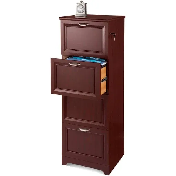 Realspace Magellan 19"D Vertical 4-Drawer File Cabinet, Classic Cherry