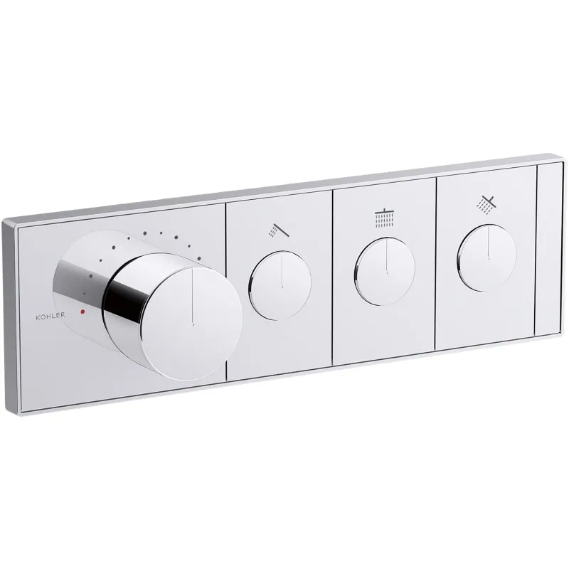 Kohler Anthem Three-Outlet Recessed Mechanical Thermostatic Valve Control