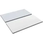 Alera Reversible Laminate Table Top Rectangular, White/Gray