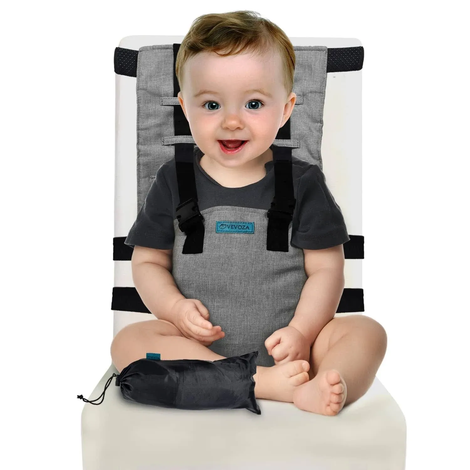 Baby Portable High Chair Travel Booster Seat with Carry Bag by Vevoza