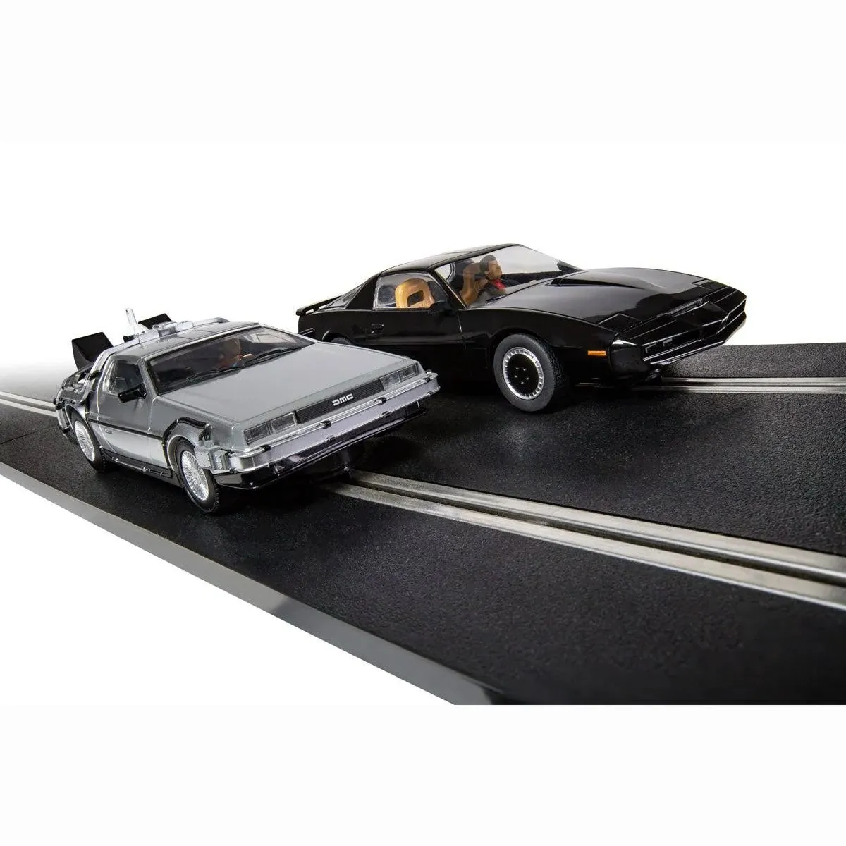 Scalextric C1431T 1:32 Back to the Future vs Knight Rider Slot Race Set