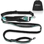 Philorn Hands Free Dog Leash for Running, Jogging | Reflective Stitching, Adjustable Waist Belt(24"-47"), Phone Pouch, Shock Absorbing Dual Handle